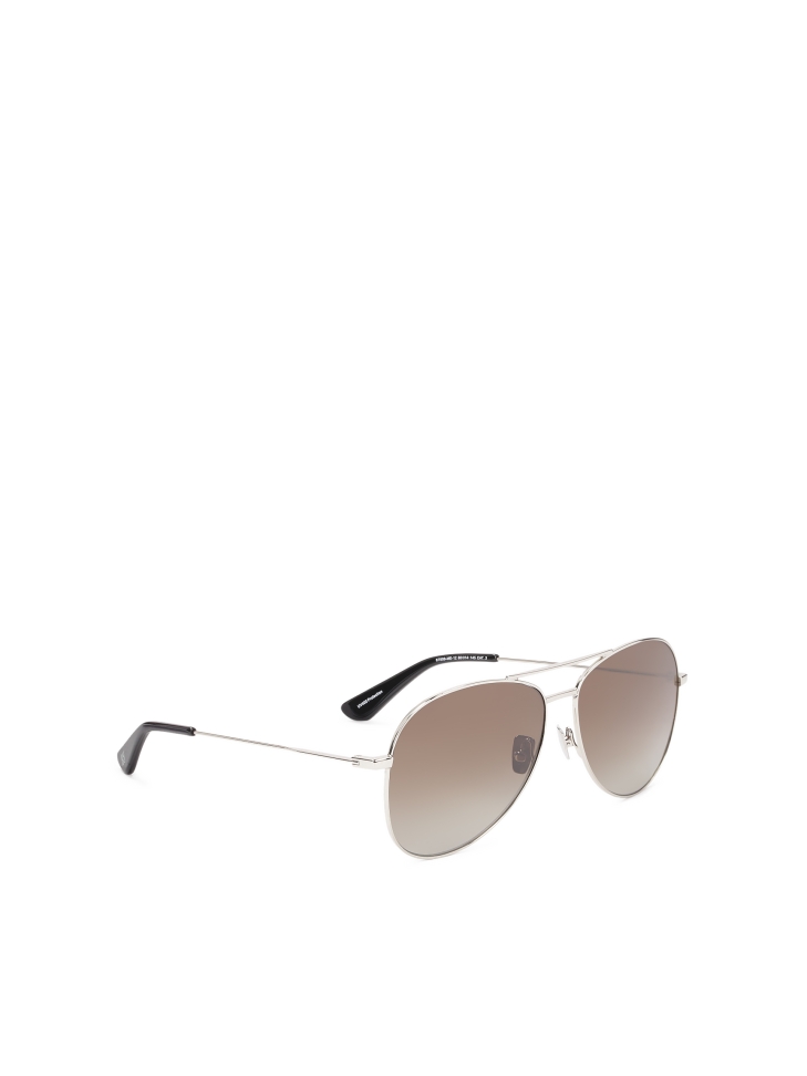 Classic aviator glasses with silver frame SILESIO