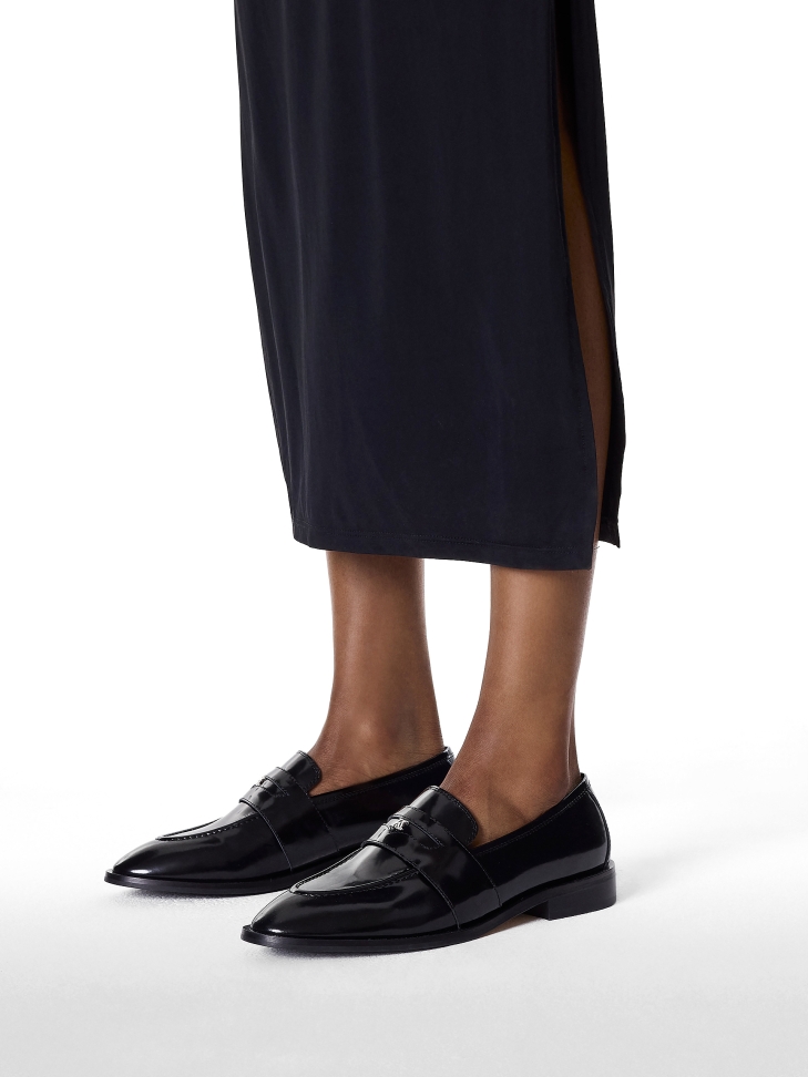 Black slip-on leather shoes KS PERLE