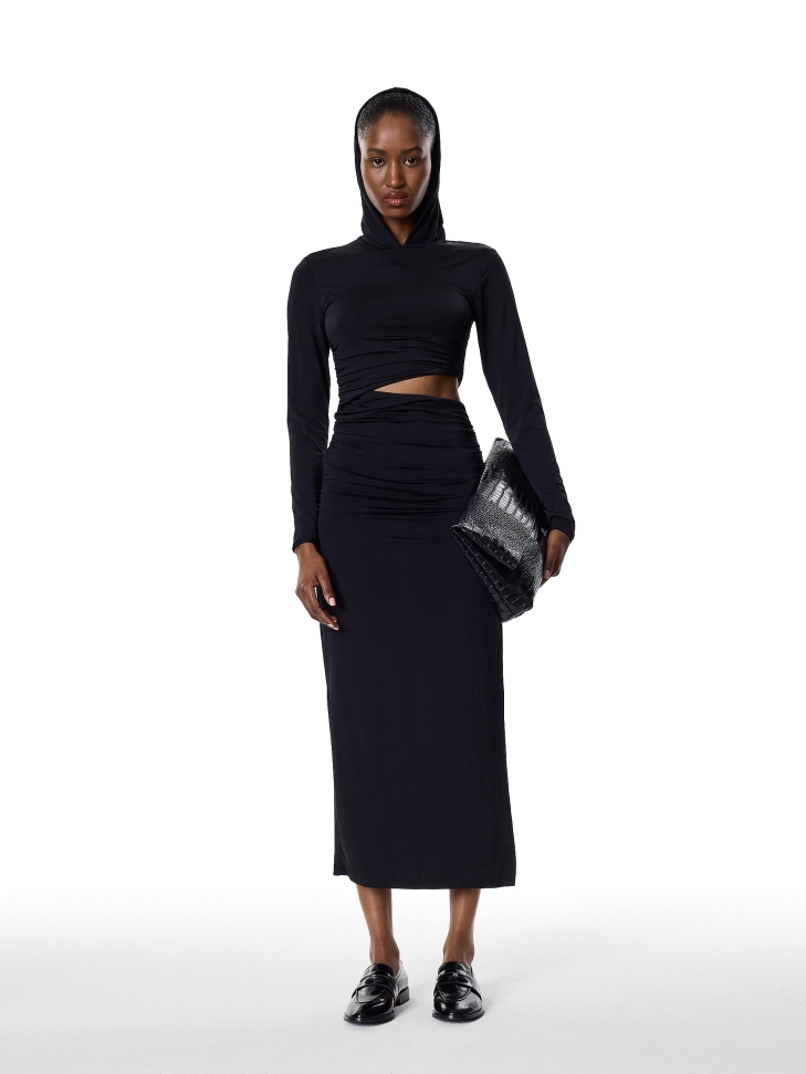 Black slip-on leather shoes KS PERLE