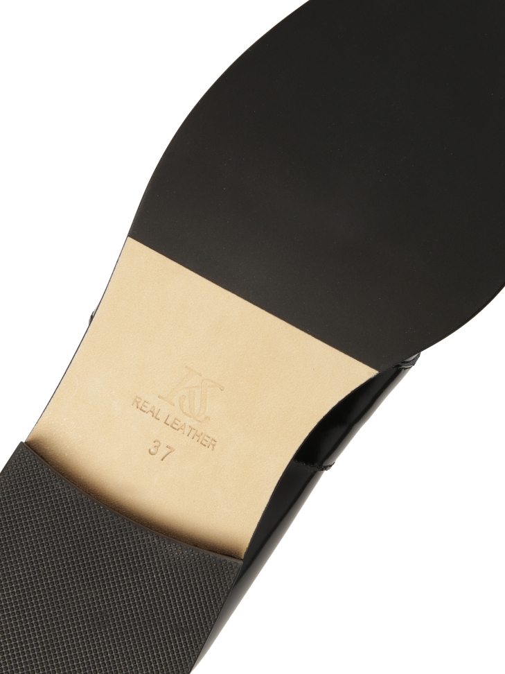 Black slip-on leather shoes KS PERLE