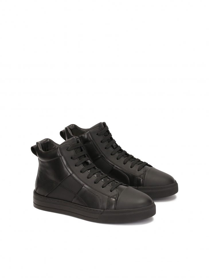 Leather sneakers with high upper  OLAFEC