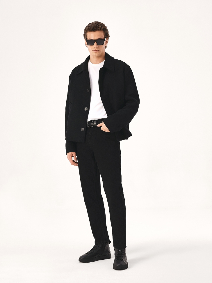 Leather sneakers with high upper  OLAFEC