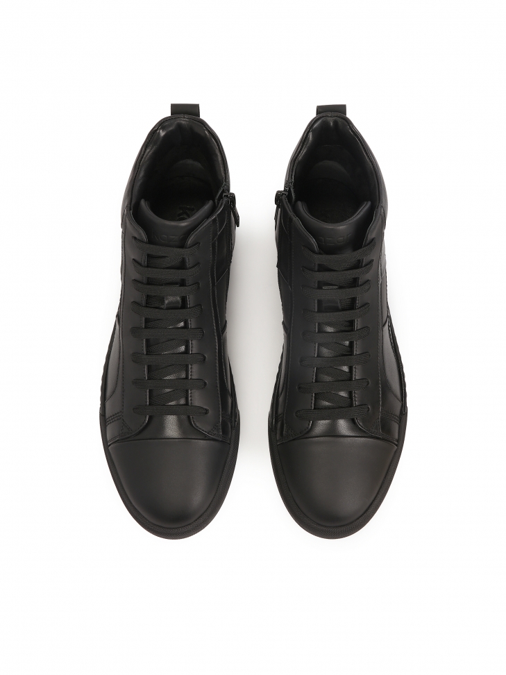 Leather sneakers with high upper  OLAFEC
