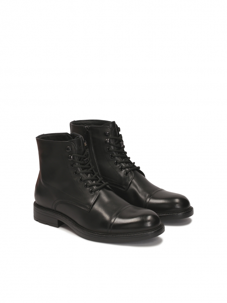 Classic black casual style men's boots  FABRIZIO