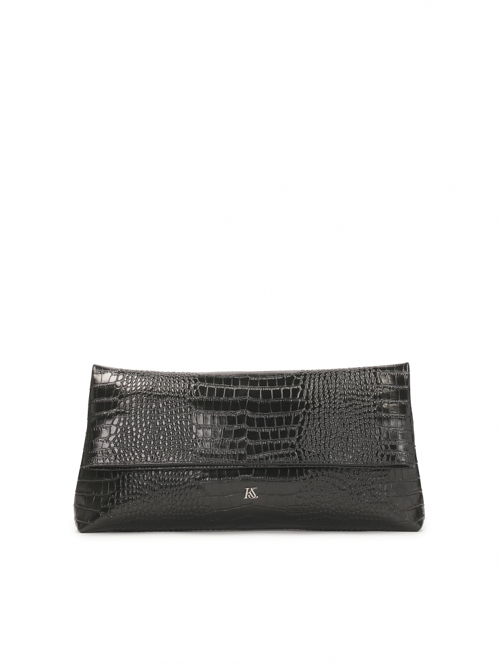 Large embossed leather evening handbag KS MELIZA