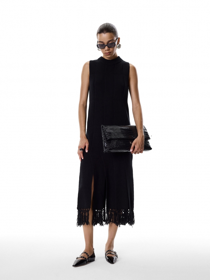 Large embossed leather evening handbag KS MELIZA