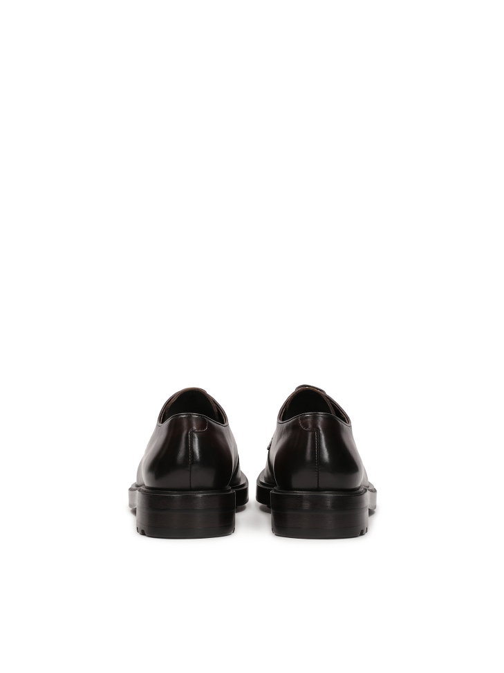 Brown derby shoes made of natural leather HENRYST