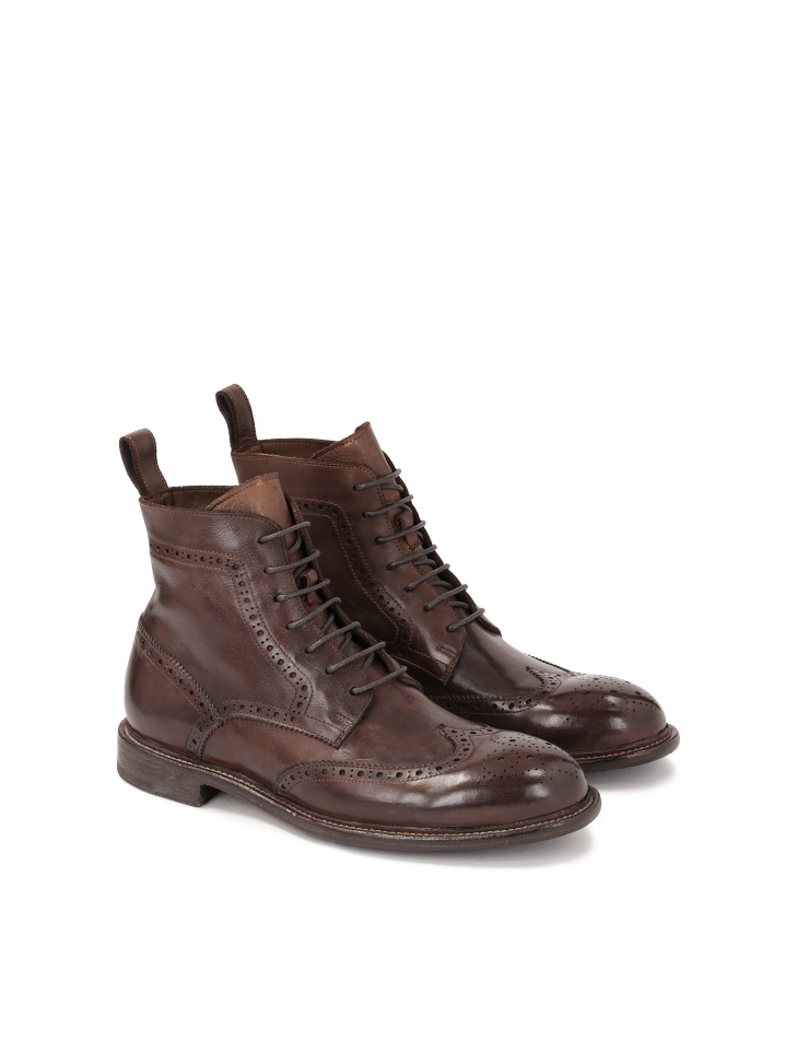 Lace-up boots with leather sole GRANTES