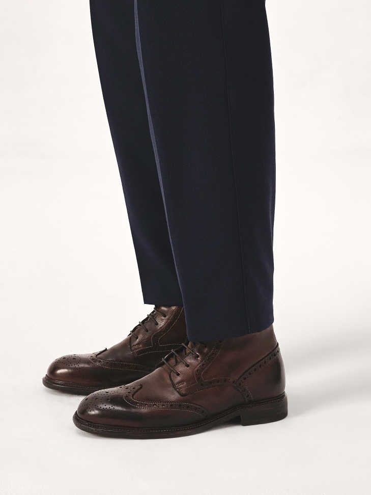 Lace-up boots with leather sole GRANTES