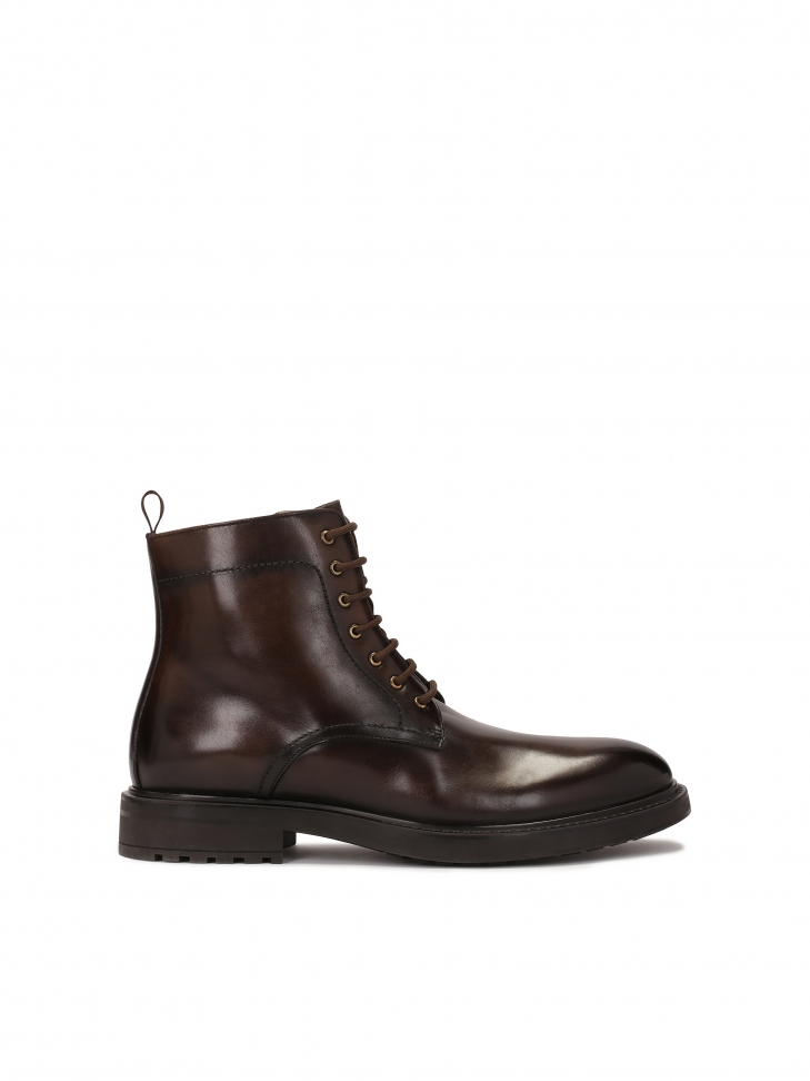 Brown shaded leather men's boots OCTAVIUSS