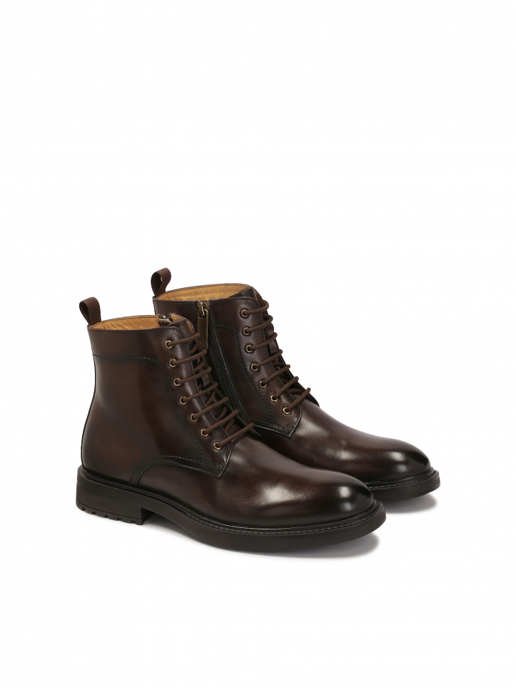 Brown shaded leather men's boots OCTAVIUSS