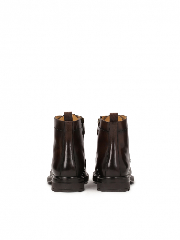 Brown shaded leather men's boots OCTAVIUSS