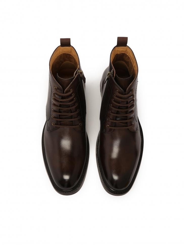 Brown shaded leather men's boots OCTAVIUSS
