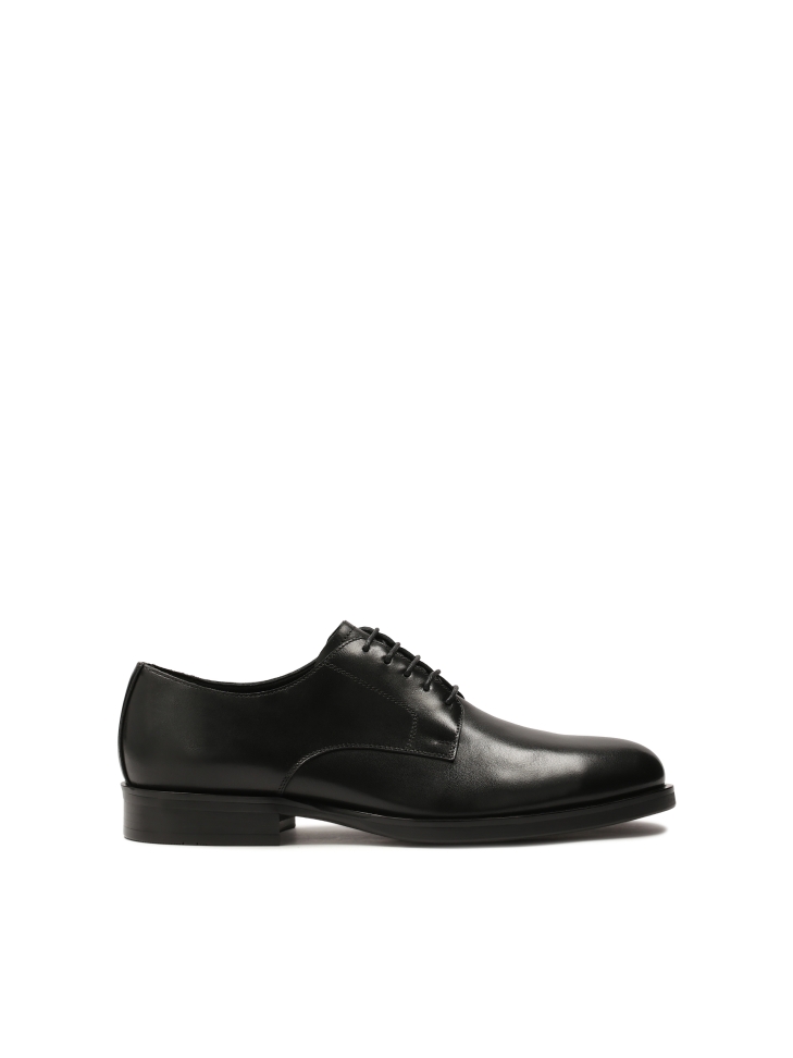 Elegant black derby shoes for suit SERGIUSS