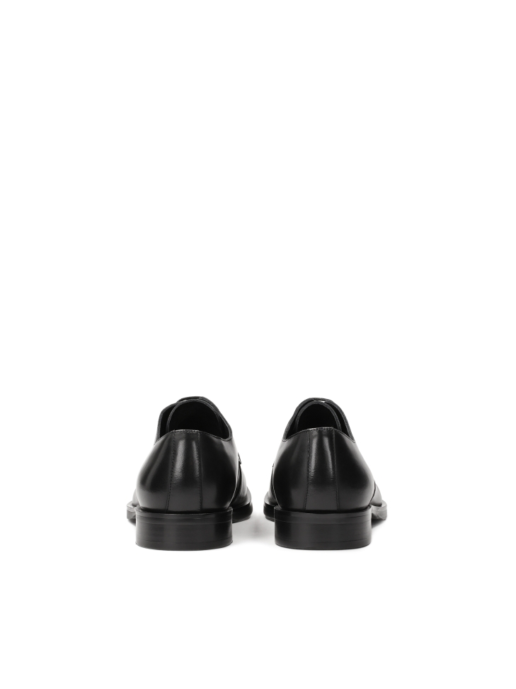 Elegant black derby shoes for suit SERGIUSS