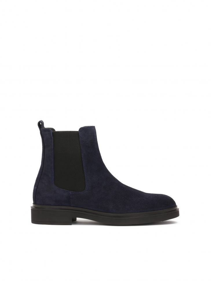Navy blue suede Chelsea boots IDDROSS