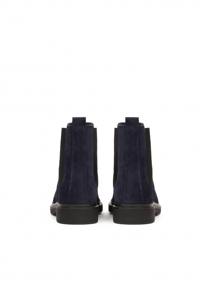 Navy blue suede Chelsea boots IDDROSS