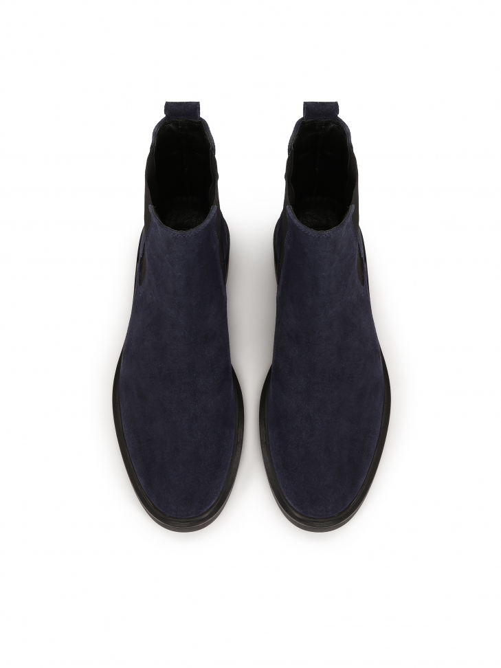 Navy blue suede Chelsea boots IDDROSS