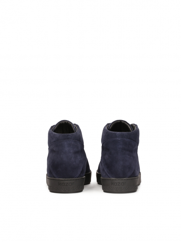 Navy blue sneakers with high lace-up upper LEONID