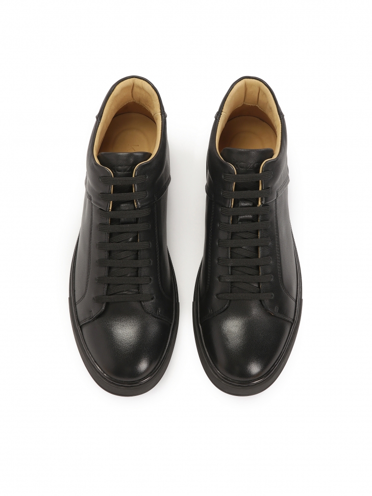 Minimalist men's smooth leather sneakers  FELIKS
