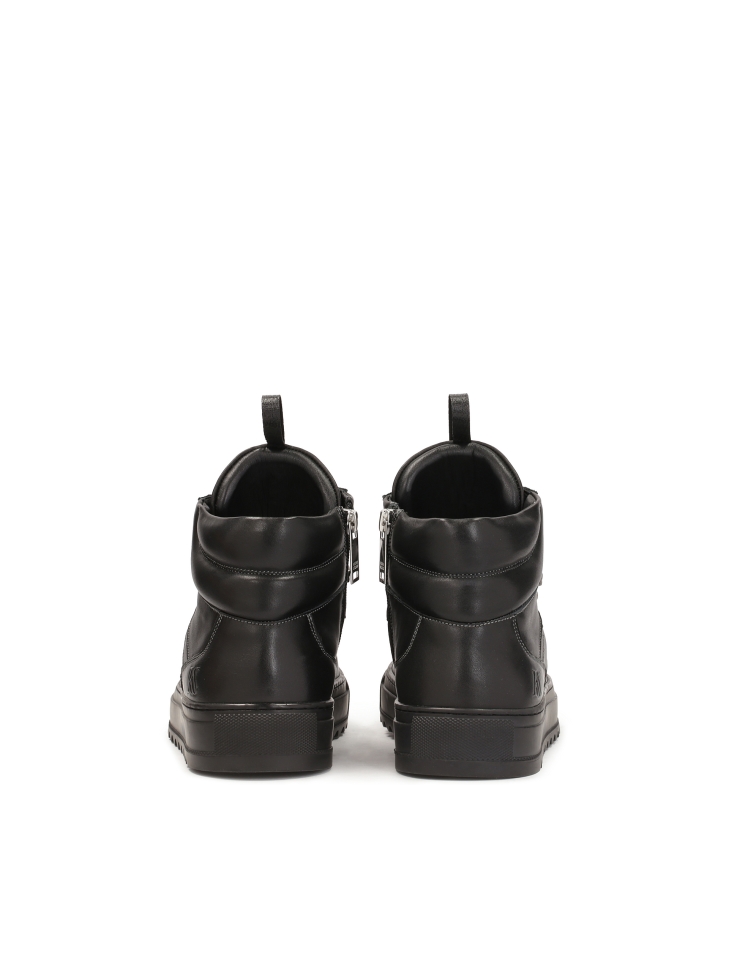 Leather black high sneakers  KS JIMMEY