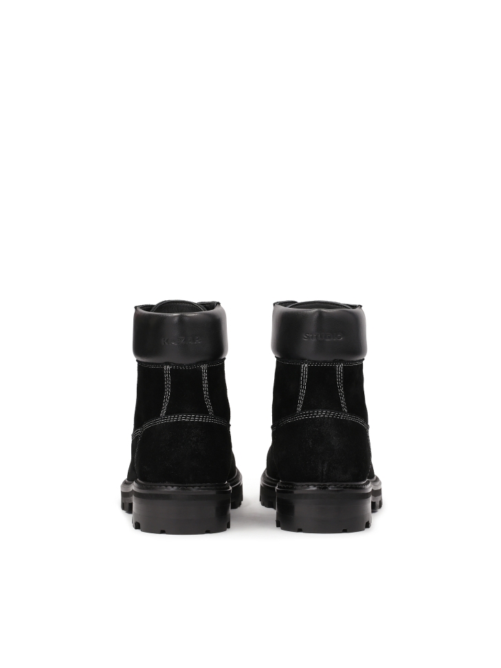 Suede boots with smooth leather insert  KS ALCESTE