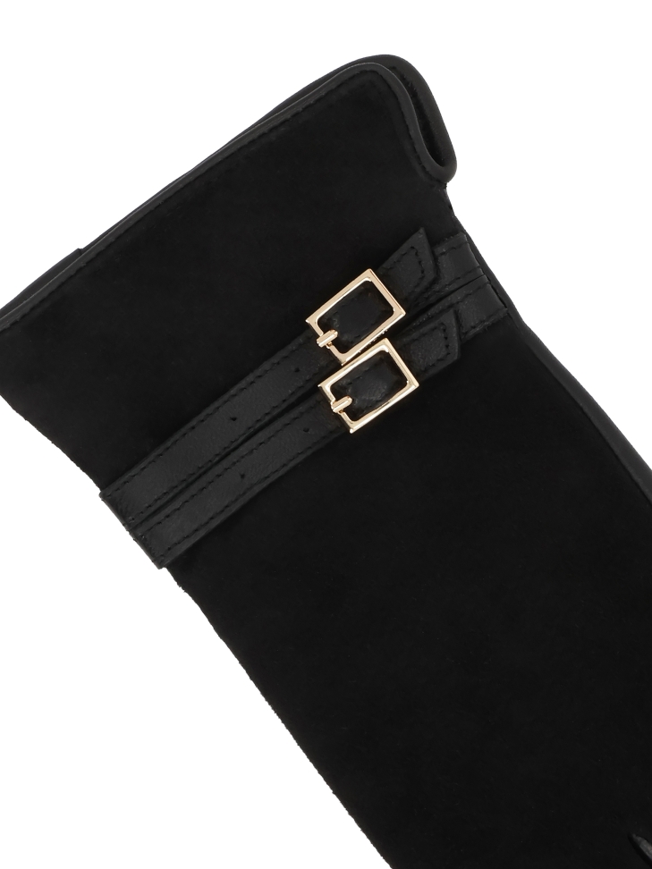 Gloves in suede and smooth leather MERI