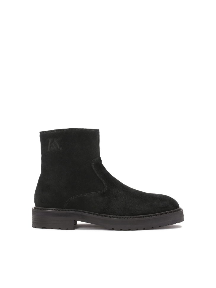 Men's suede boots in black color  KS CANRERTH