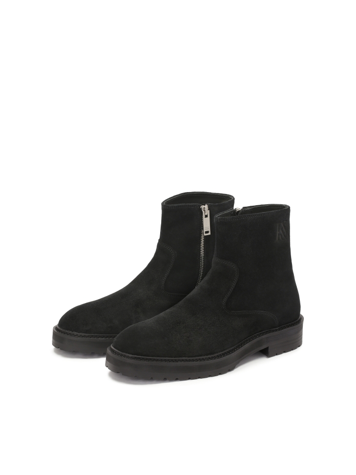 Men's suede boots in black color  KS CANRERTH