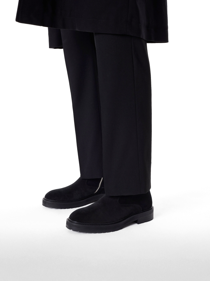 Men's suede boots in black color  KS CANRERTH