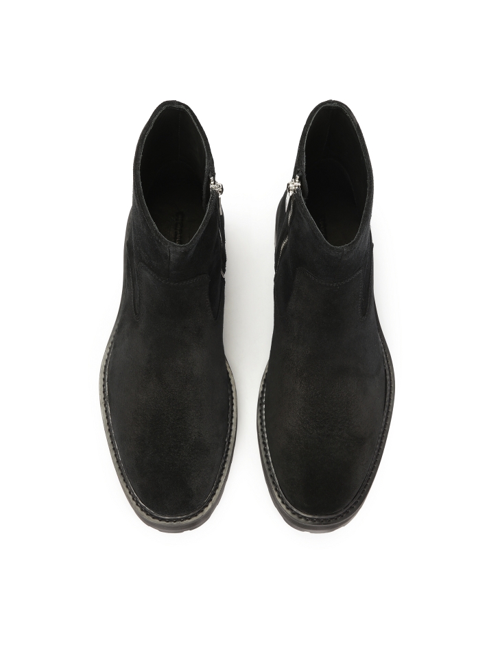 Men's suede boots in black color  KS CANRERTH