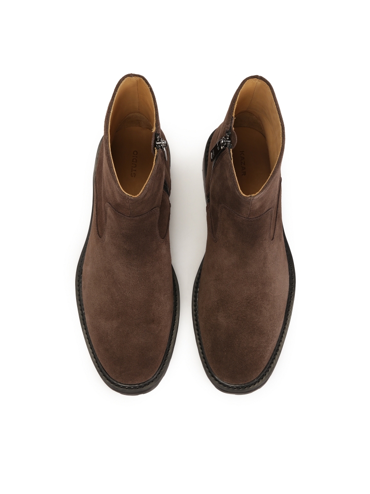 Brown suede boots with trep sole  KS CANRERTH