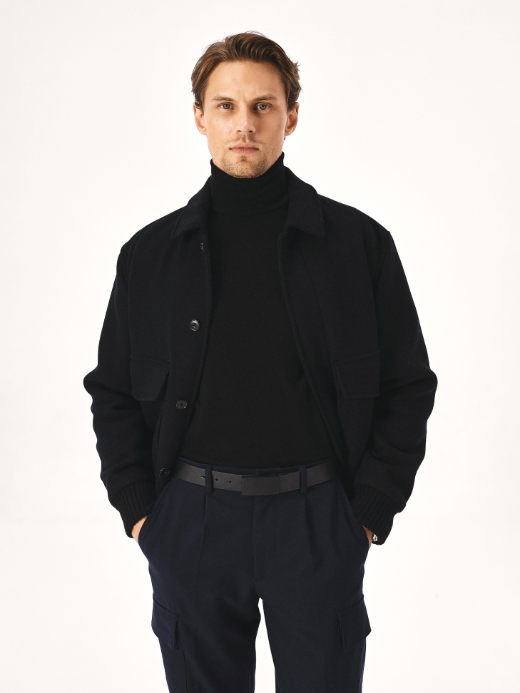 Black belt with matte black buckle  RACUV