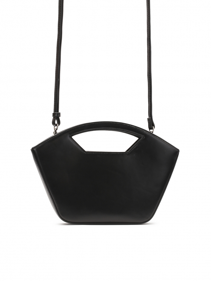 Black handbag with rigid construction KS ALIX