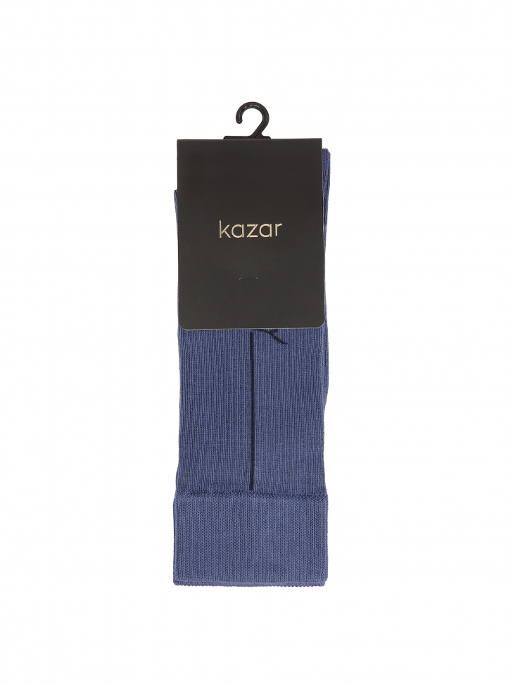 Blue men's socks made of soft cotton TREZEE