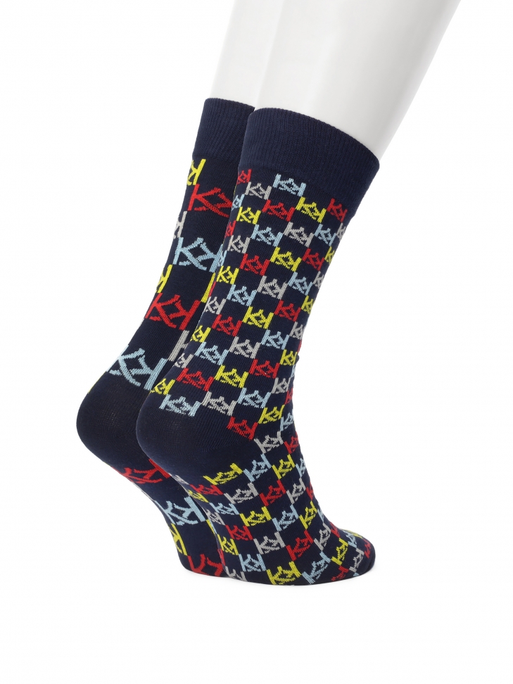 Men's socks with large and small monograms THAMES
