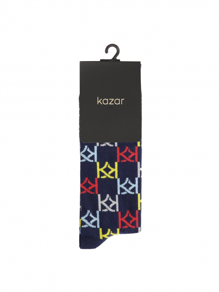 Men's socks with large and small monograms THAMES