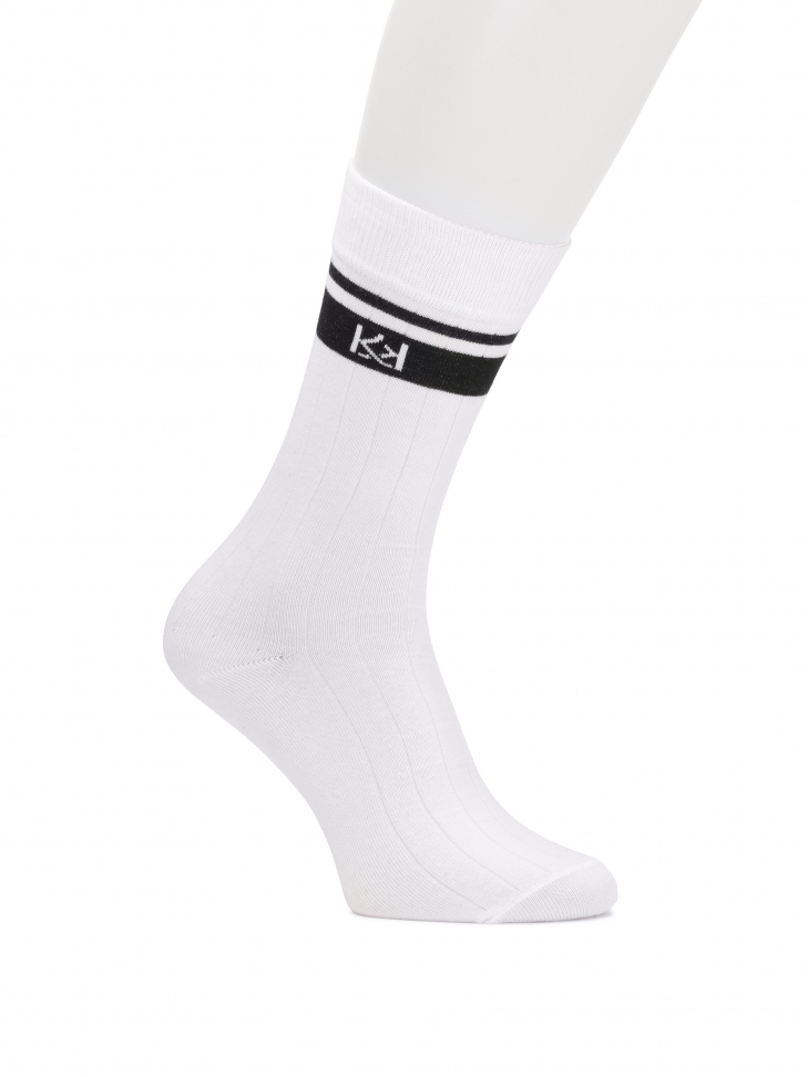 White cotton men's socks TRIEUX