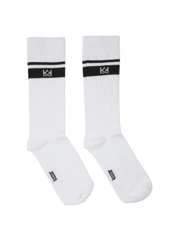 White cotton men's socks TRIEUX