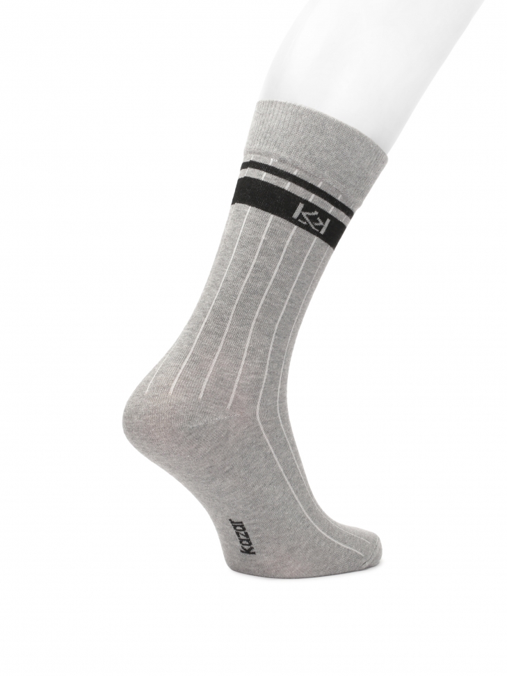 Ribbed grey men's socks  TRIEUX