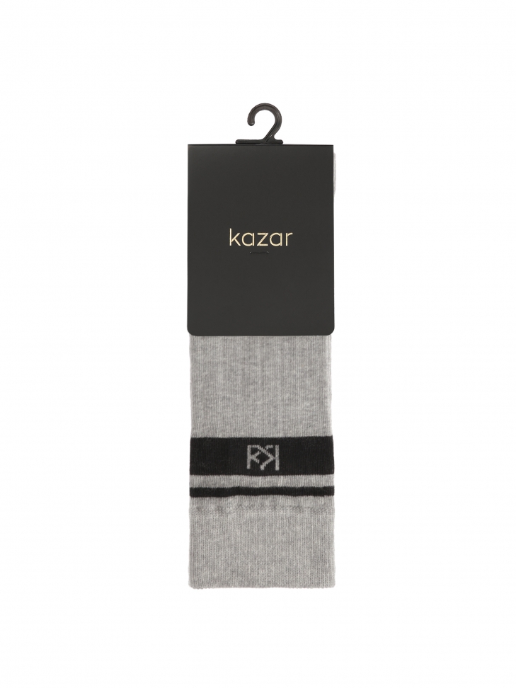 Ribbed grey men's socks  TRIEUX