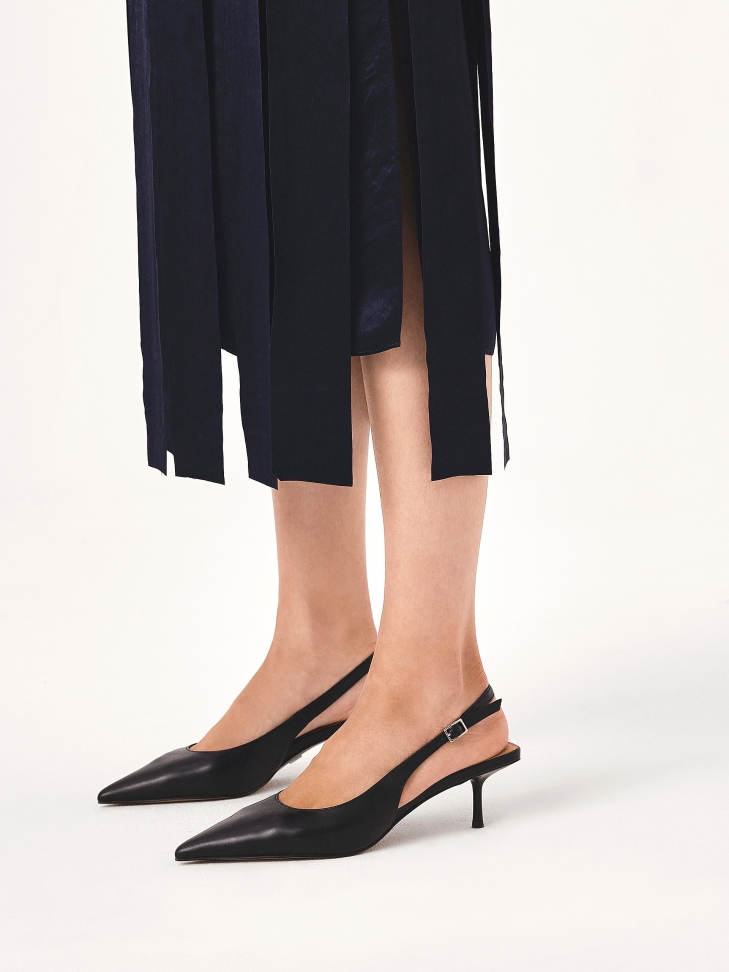 Black slingback pumps BRIA