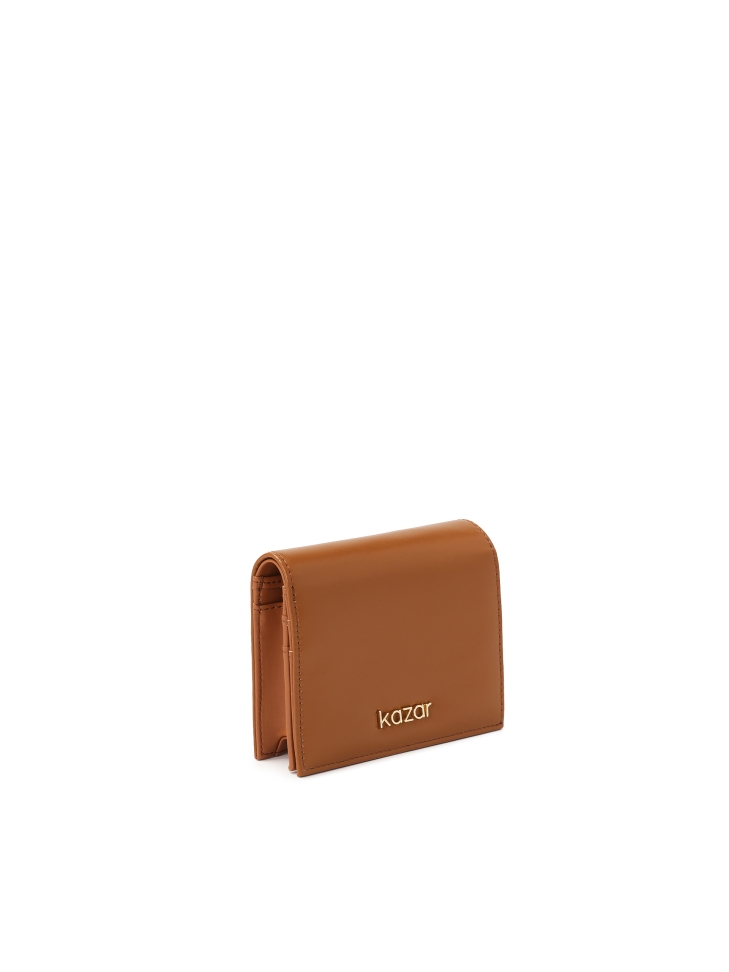 Small light brown leather wallet VISTA