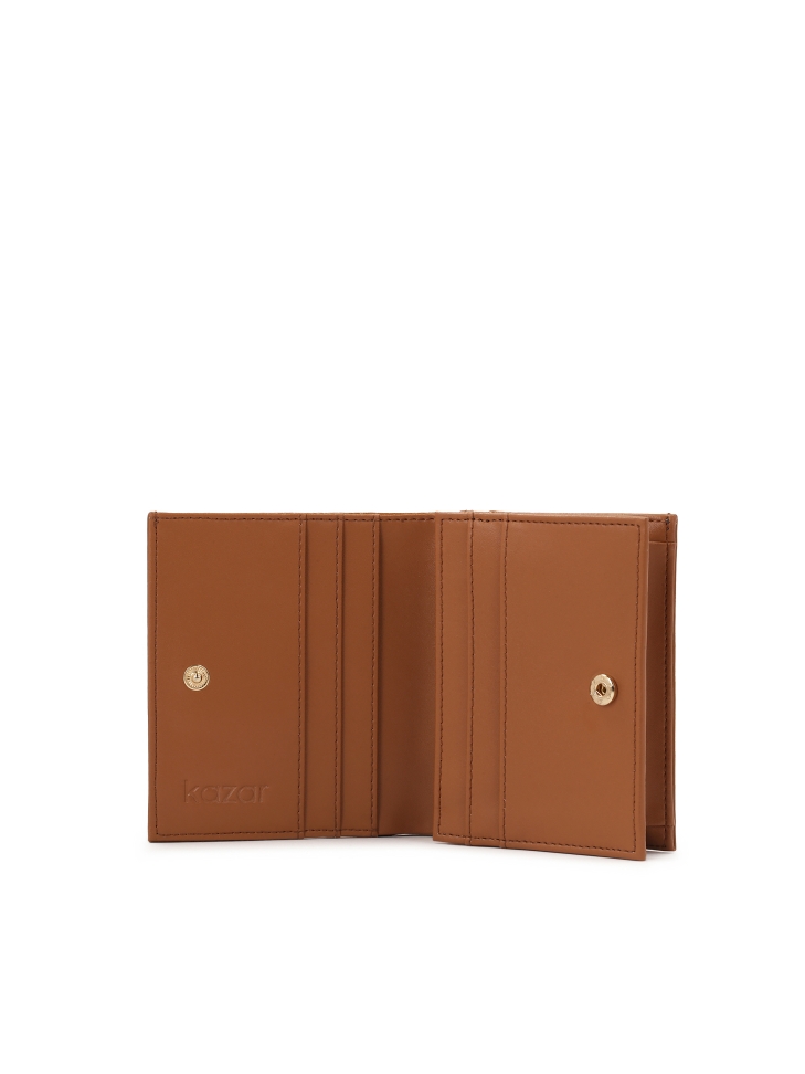 Small light brown leather wallet VISTA