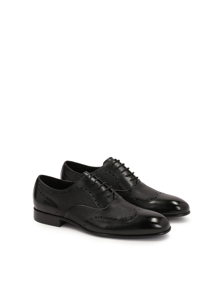 Elegant black oxfords with rosette decoration  JAZON