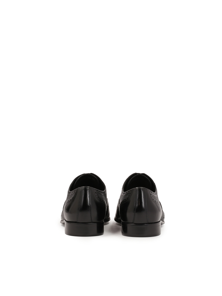 Elegant black oxfords with rosette decoration  JAZON