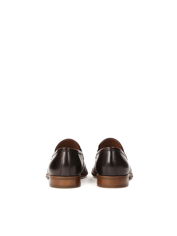 Business brown loafers with shaded upper OSVALDO