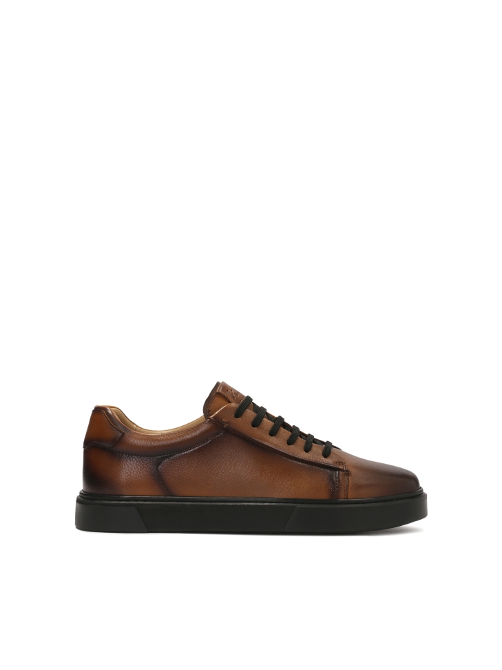 Brown sneakers in smart casual style SILVAN