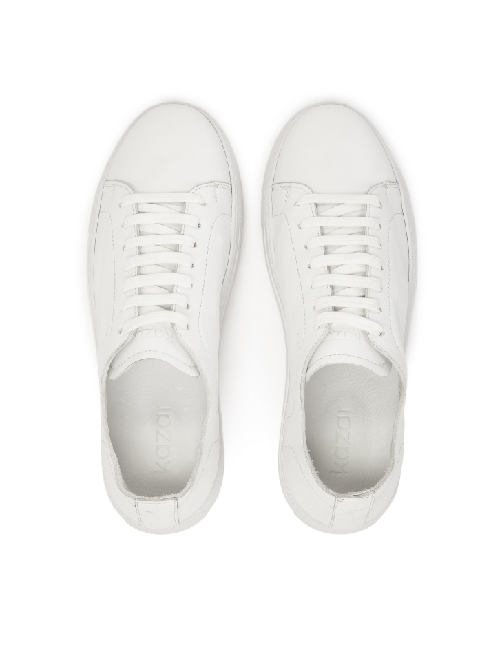Lace-up white men's sneakers  OURCE
