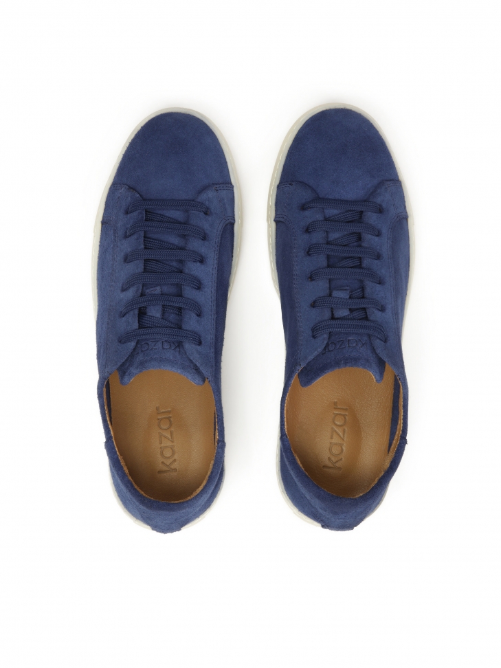 Navy blue suede leather sneakers CASPEROS